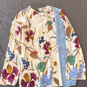 Diane Von Furstenberg Multicolor Floral Blouse